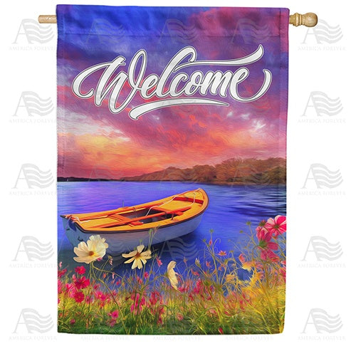 Tranquility Lake Double Sided House Flag