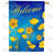 Buttercups Welcome Watercolor Double Sided House Flag