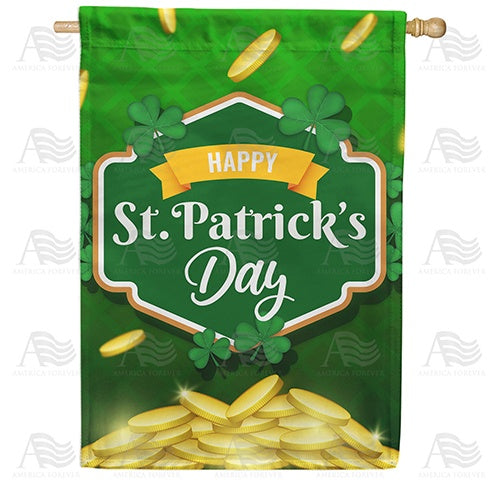 Lucky Day March 17 Double Sided House Flag