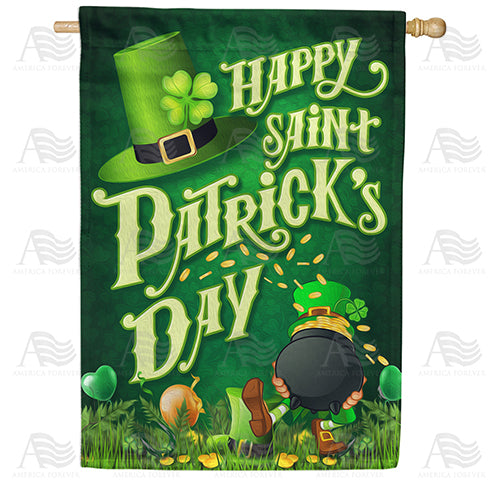 The Luck Of The Irish Double Sided House Flag