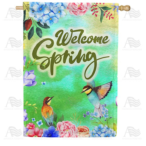 Spring Happiness Double Sided House Flag