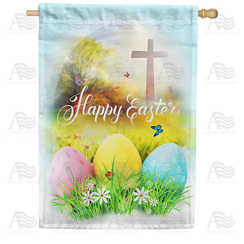 Happy Easter Morning Double Sided House Flag