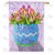Tulips In Easter Egg Double Sided House Flag