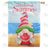 Gnome At Seashore Double Sided House Flag