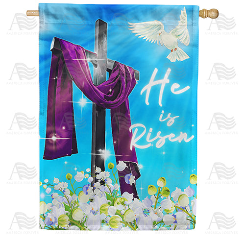 Risen Above Lily Of Valley Double Sided House Flag