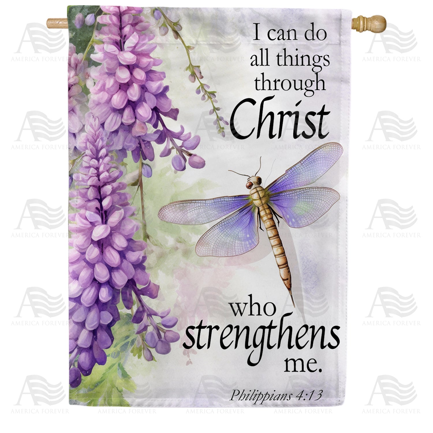 All Things Through Christ Double Sided House Flag