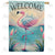 Elegant Flamingo Welcome Double Sided House Flag