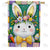 Patchwork Easter Bunny Portrait Double Sided House Flag
