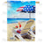Beach Party For Two Double Sided House Flag
