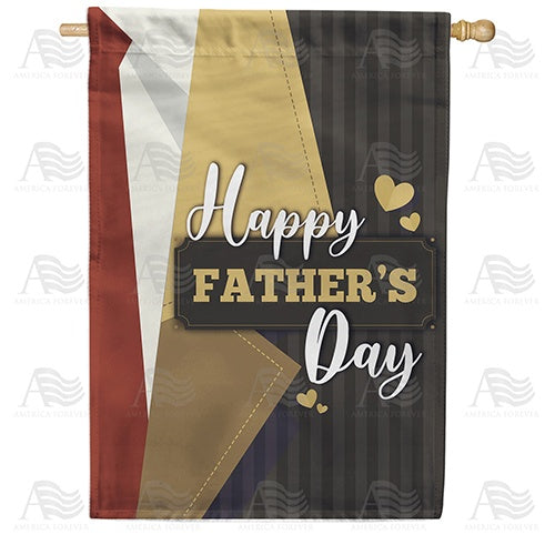 Father's Day Brown Lapel Double Sided House Flag