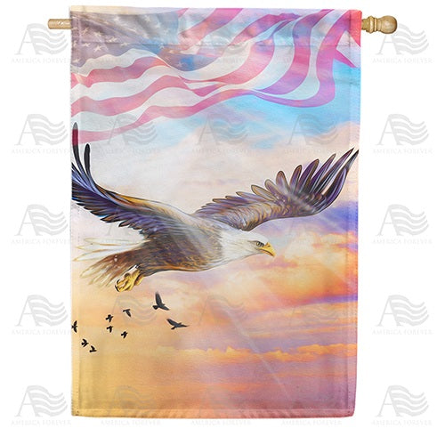 Wings Of American Pride Double Sided House Flag