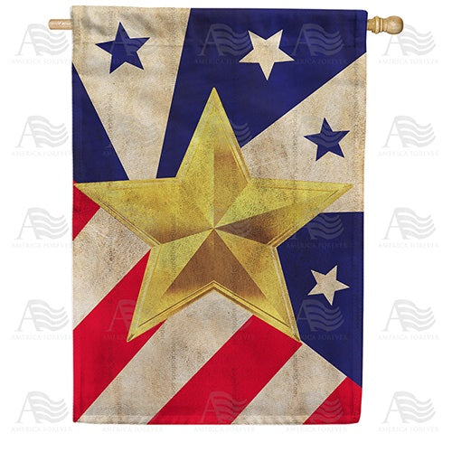 American Gold Star Double Sided House Flag