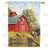 Chickens by the Barn Double Sided House Flag