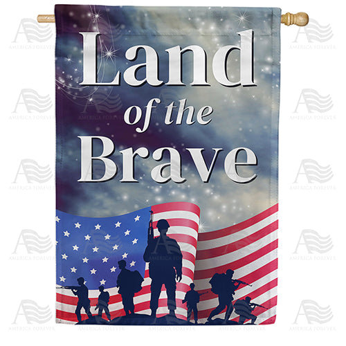 Land Of The Brave Double Sided House Flag