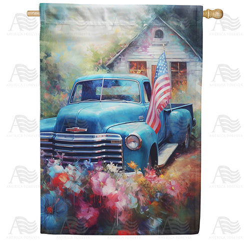 Classic Chevy Double Sided House Flag