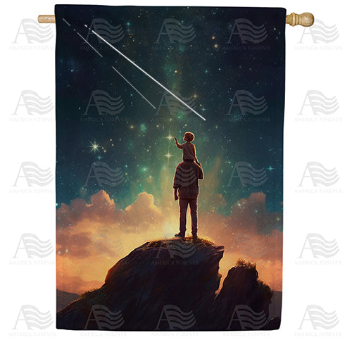 Reach For The Stars My Child Double Sided House Flag