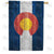 Colorado State Wood-Style Double Sided House Flag
