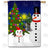 Snowman Christmas Tree Double Sided House Flag