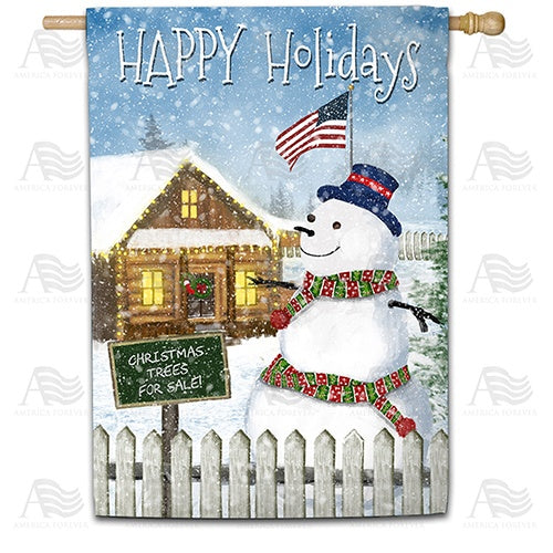 Christmas Trees for Sale Double Sided House Flag