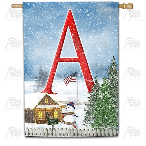 Christmas Trees For Sale Double Sided Monogram House Flag
