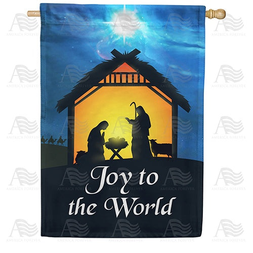 Holy Nativity Joy To The World Double Sided House Flag