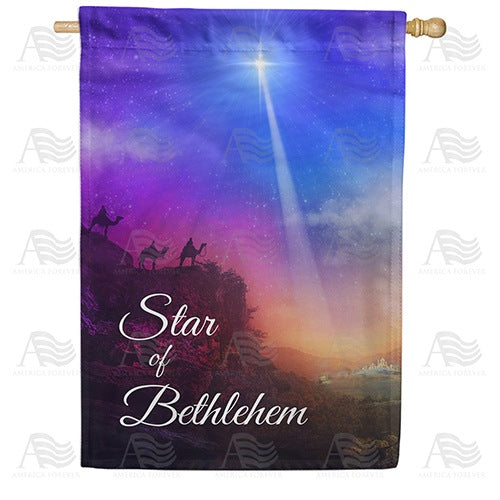 Star Of Bethlehem Christmas Double Sided House Flag