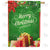 Merry Christmas Red Ribbon Double Sided House Flag