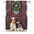 Waiting For Santa Puppies Double Sided House Flag