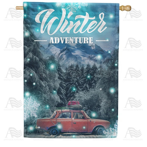 Winter Adventure Double Sided House Flag