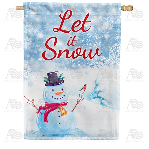 Let It Snow, Snowman Double Sided House Flag