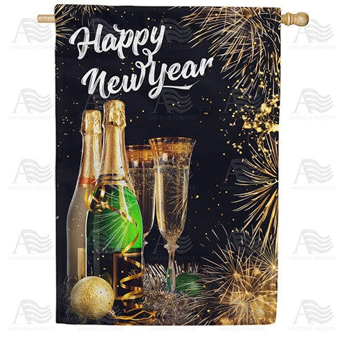 New Year Party Double Sided House Flag
