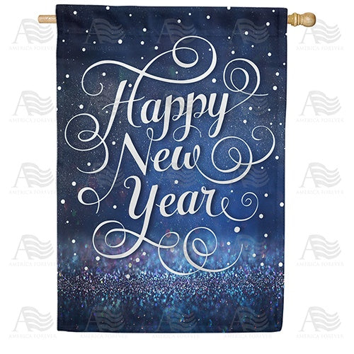 New Year Stardust Double Sided House Flag