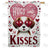 Puppy Love Hugs and Kisses Double Sided House Flag