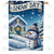 Cozy Snow Day Greetings Double Sided House Flag
