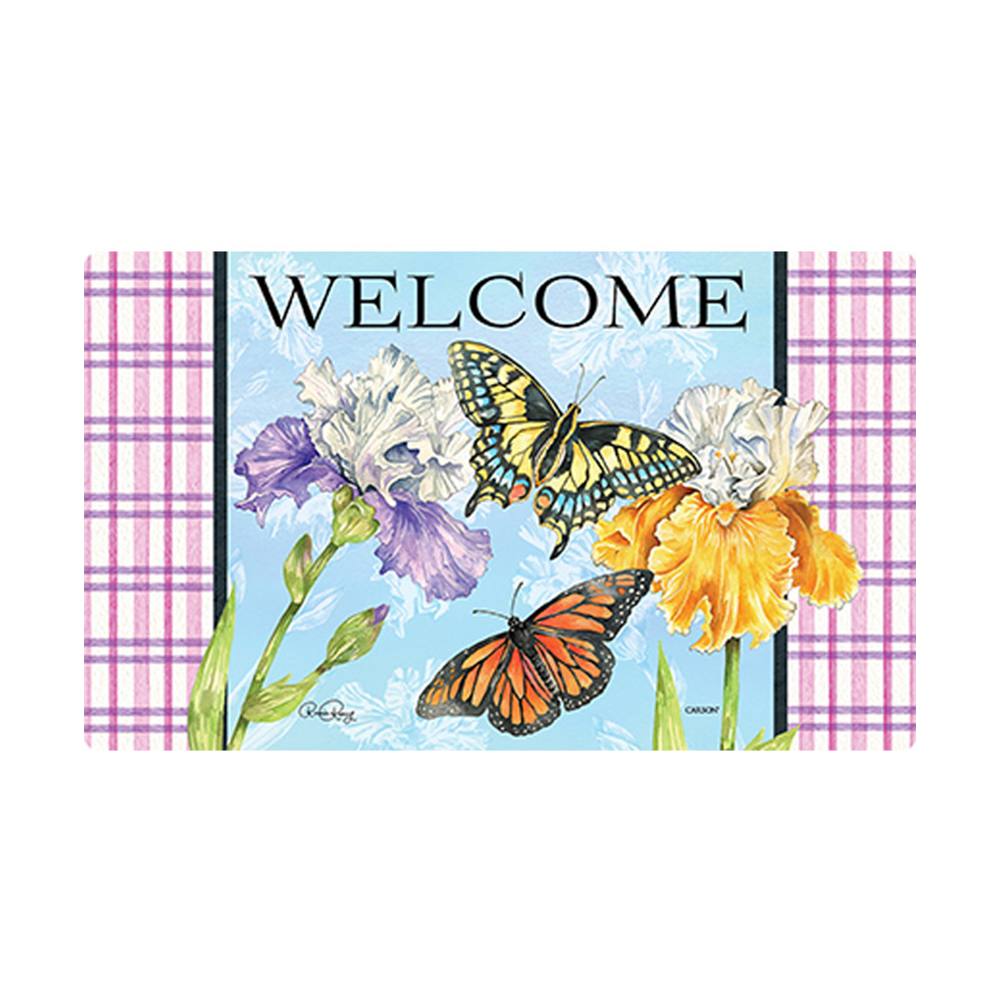 Iris Butterflies Doormat