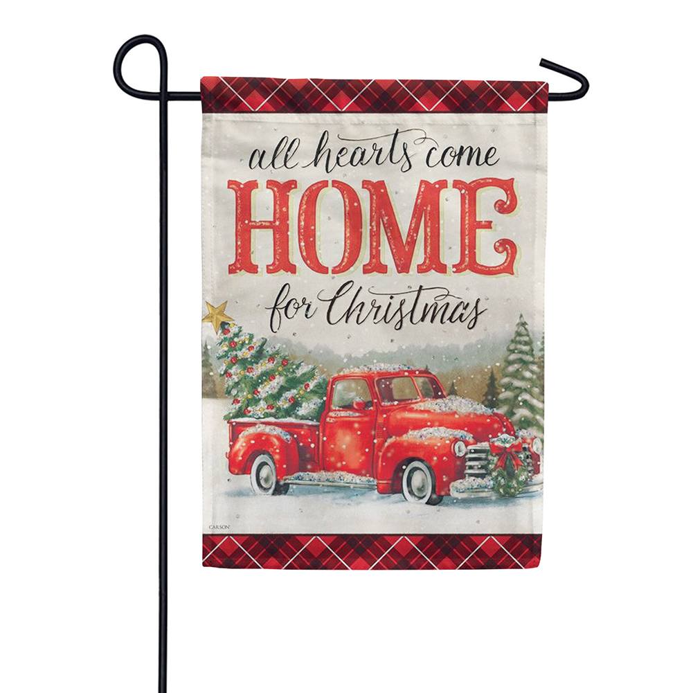 All Hearts Christmas Glitter Trends Double Sided Garden Flag