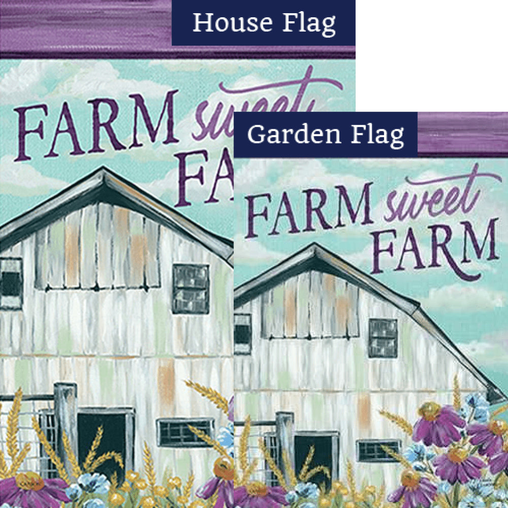 Floral Barn Double Sided Flags Set (2 Pieces)