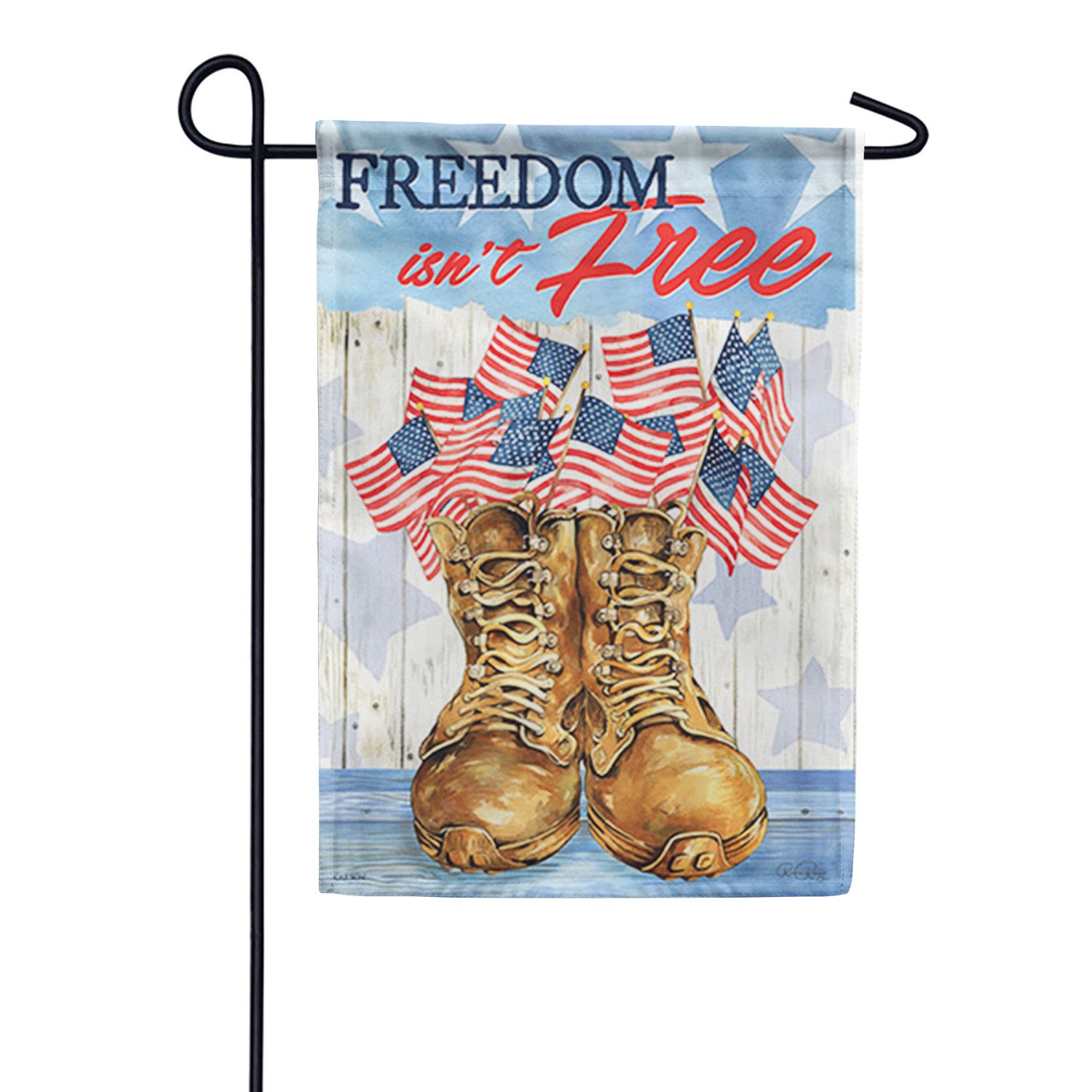Freedom Boots Garden Flag