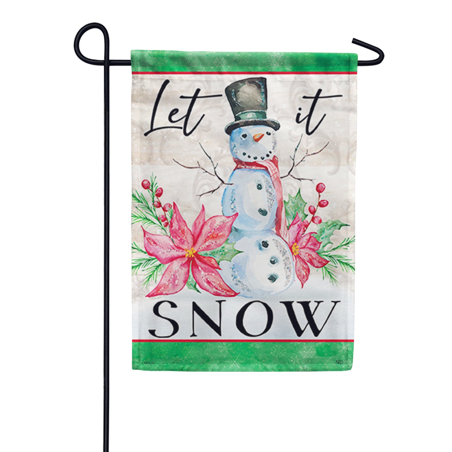Carson Let It Snow Glitter Trends Garden Flag