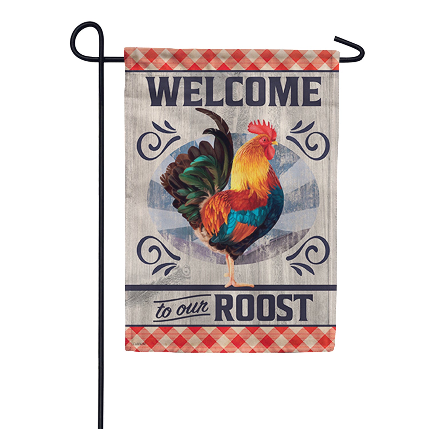 Vintage Rooster Garden Flag