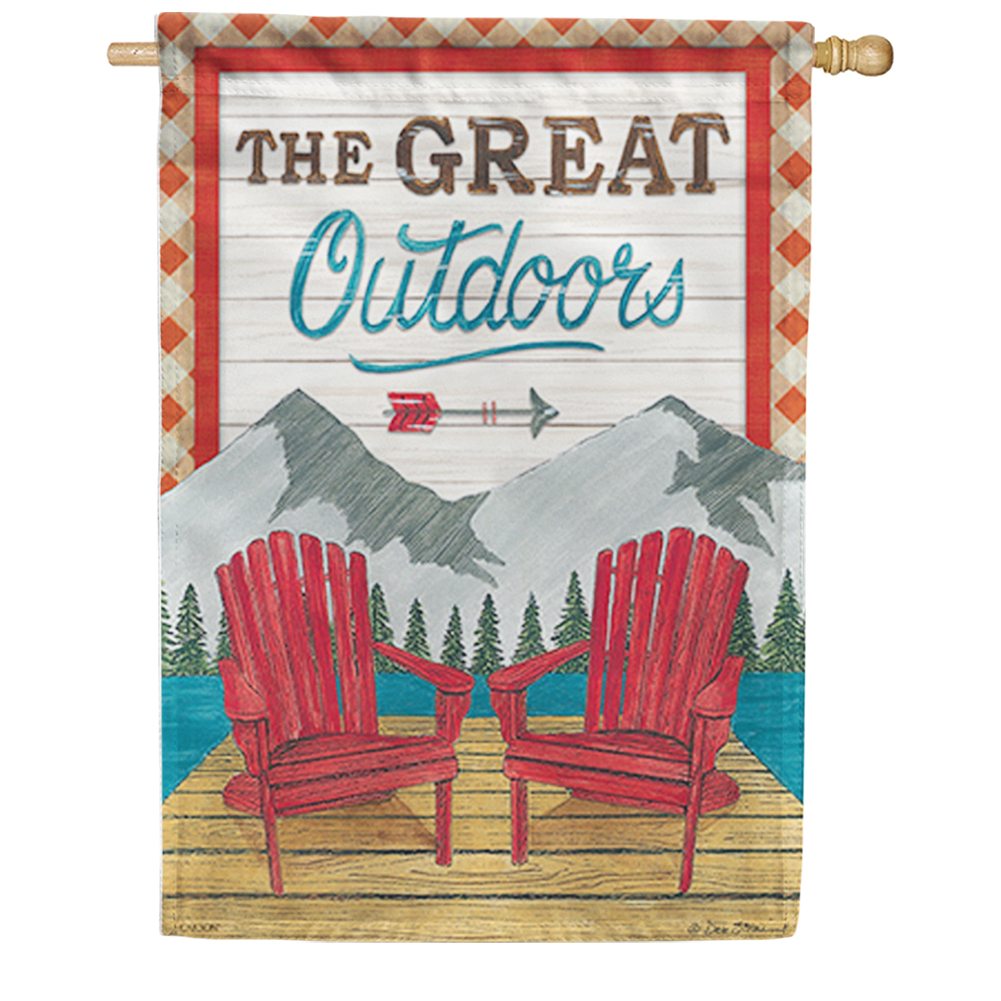The Great Outdoors Double Sided House Flag