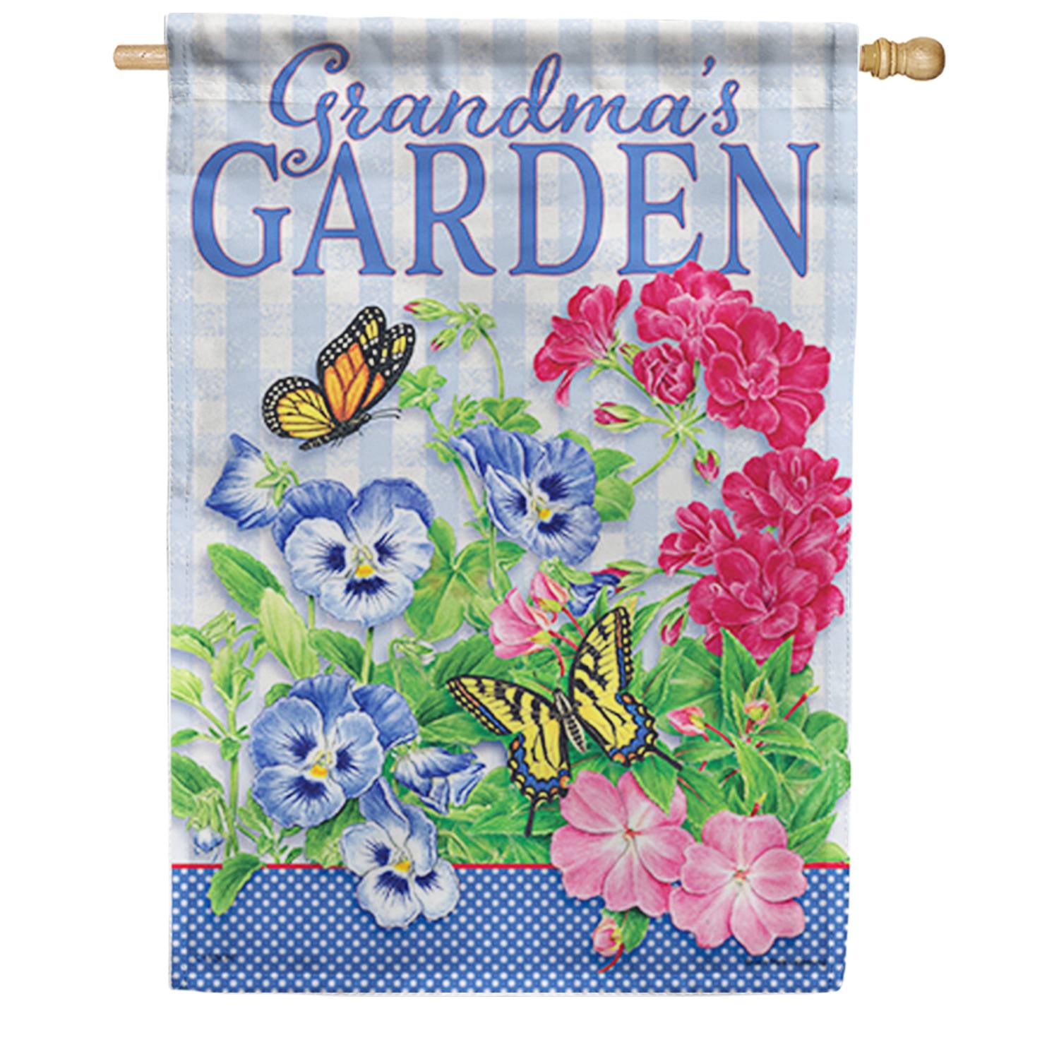 Grandma's Garden House Flag