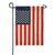 Tea Stained American Flag Appliqued Garden Flag