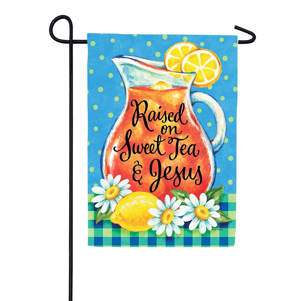 Sweet Tea and Jesus Garden Flag
