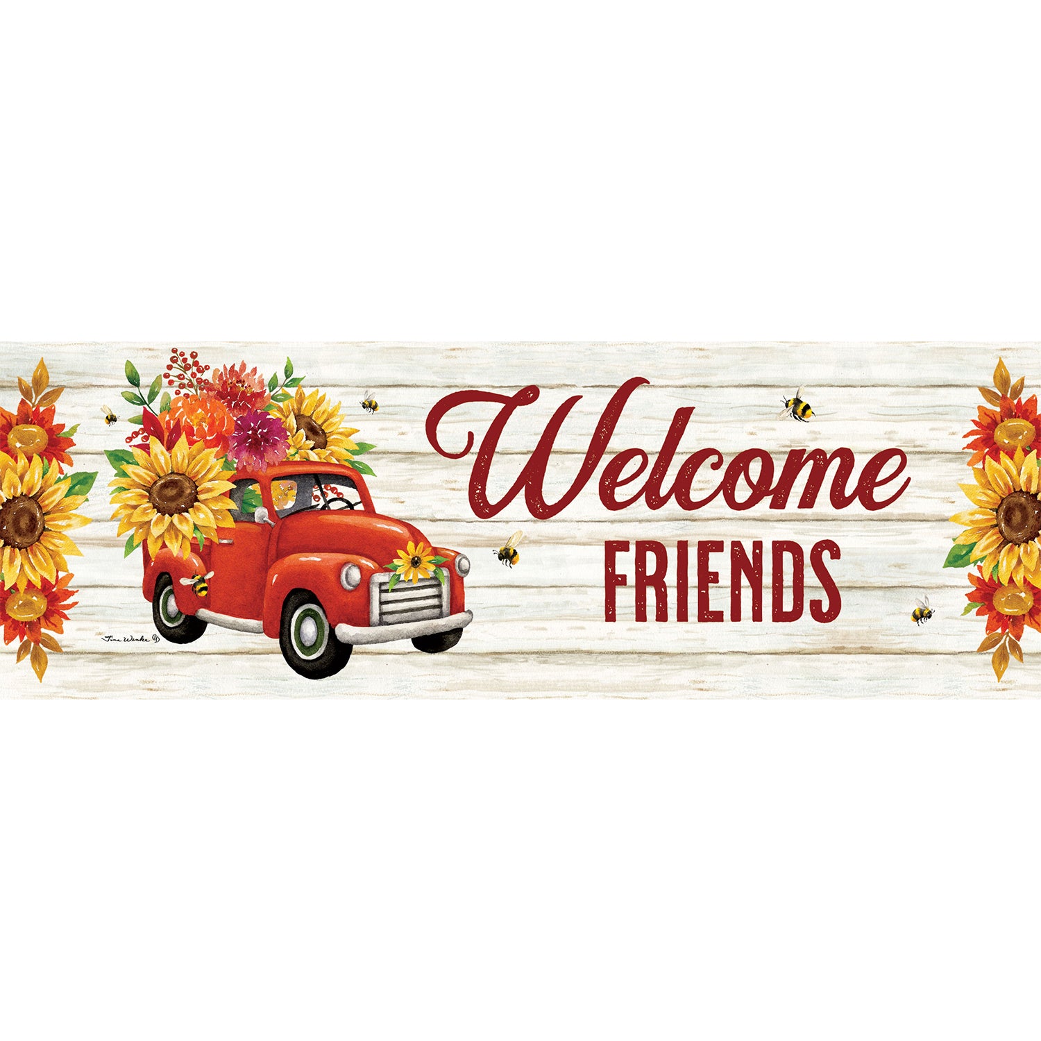Sunflower Truck Welcome Signature Sign