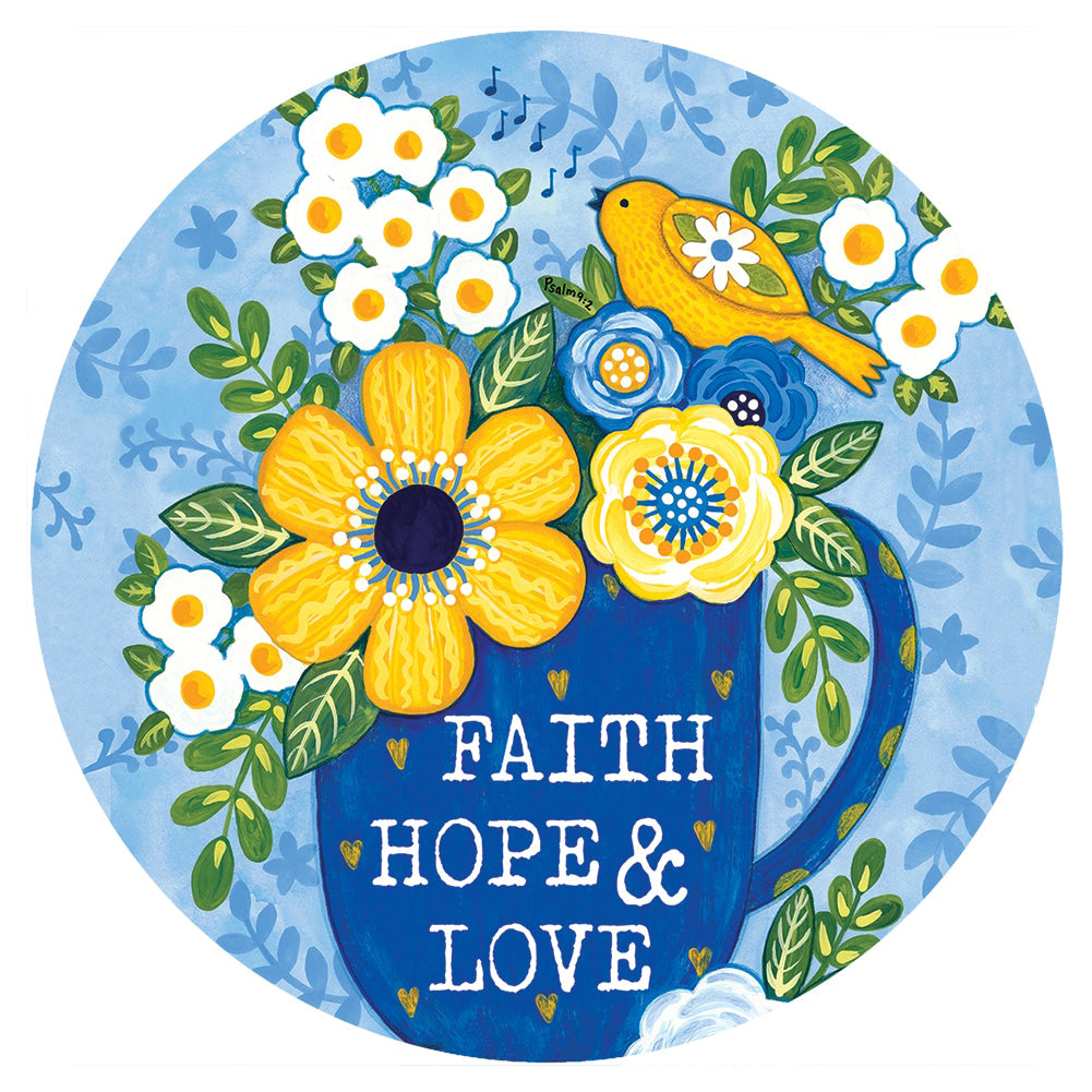 Faith, Hope, Love Accent Magnet