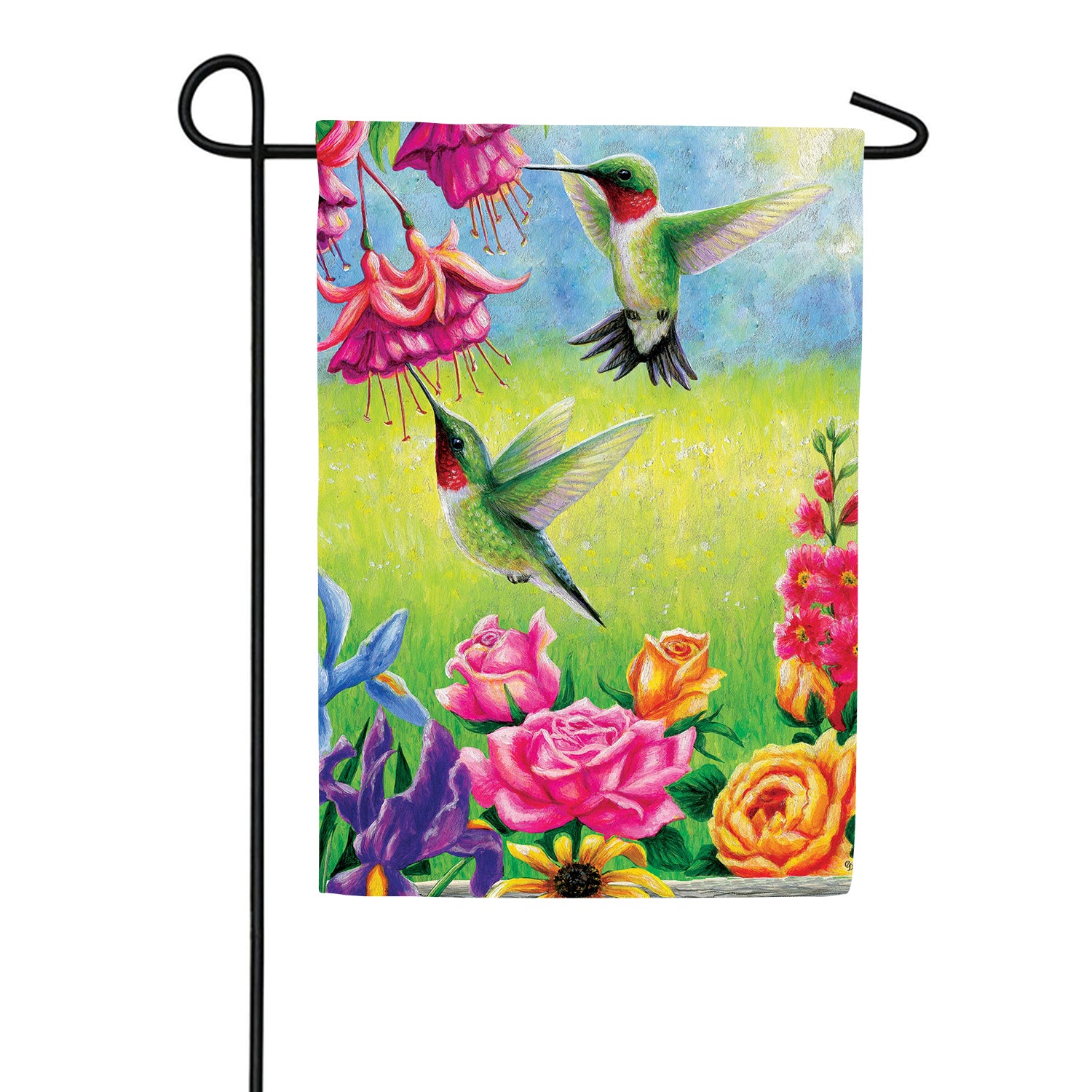 Custom Decor Hummingbird Flutter Garden Flag