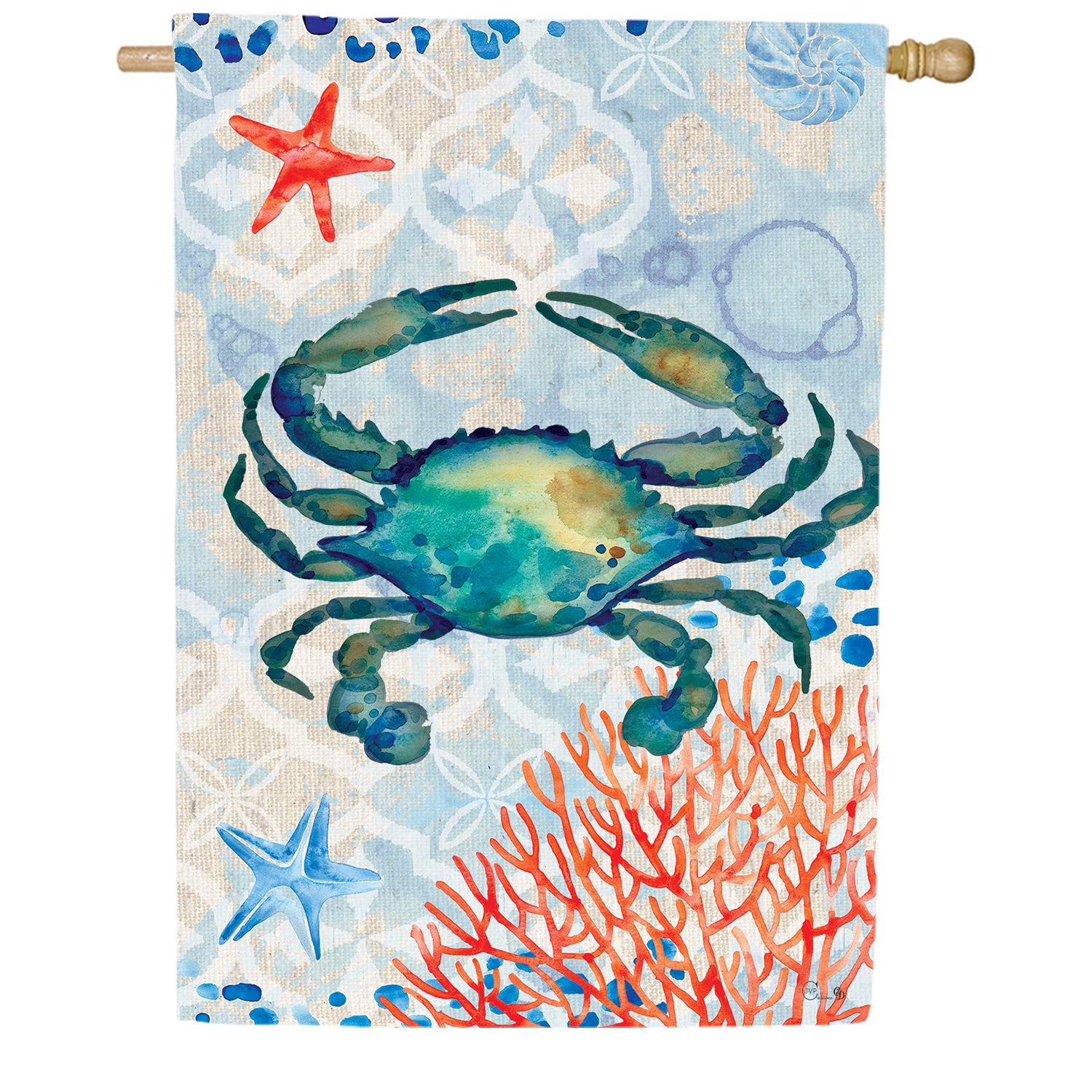Crab and Coral House Flag