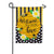 Welcome to Our Hive Stripes and Dots Burlap Garden Flag