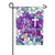 Spring Flowers Easter Cross Suede Double Sided Garden Flag